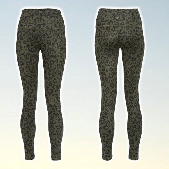 BALANCE COLLECTION Contender Lux Printed Yoga Leggings Sz XS Green - Picture 1 of 7